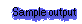 ASSP - Sample output